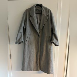 Zara wool blend grey peacoat (slightly oversized)